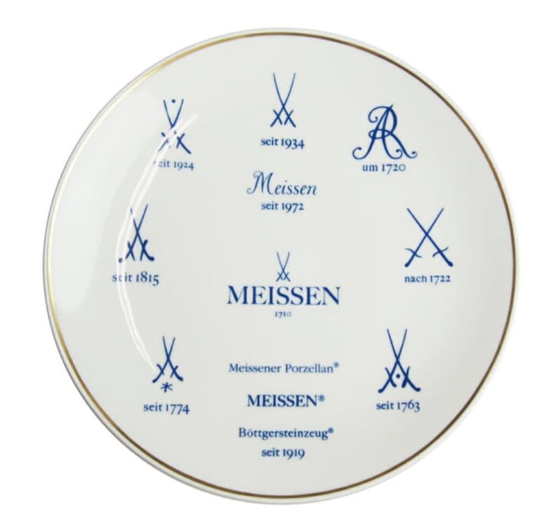 未使用*新品　マイセン　歴代マイセンマーク 飾り皿