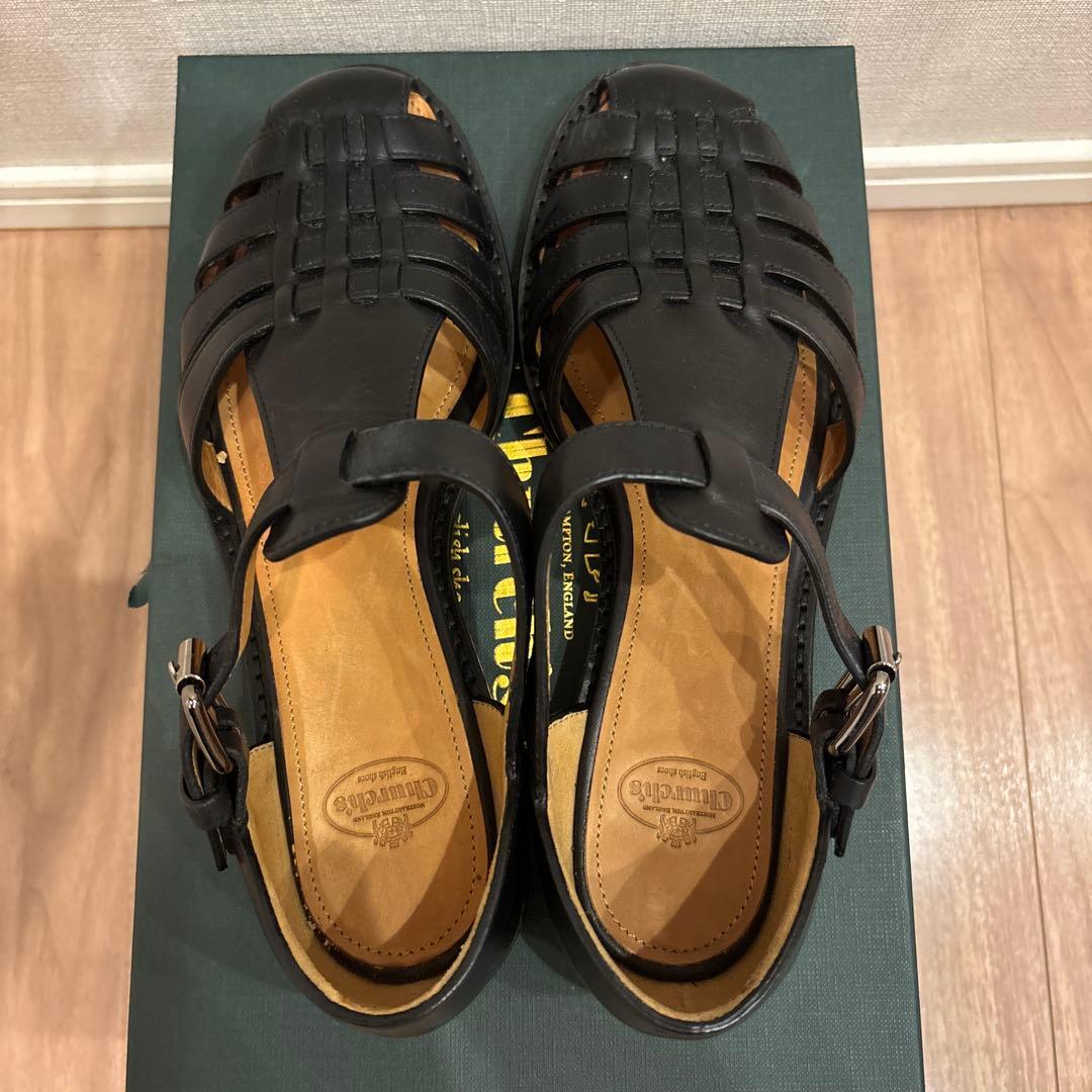 ぽのChurch's プレステージカーフレザーグルカサンダル 23cm