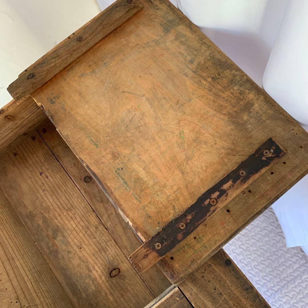 送料込❗️アンティーク　雰囲気あるスクールデスク　机