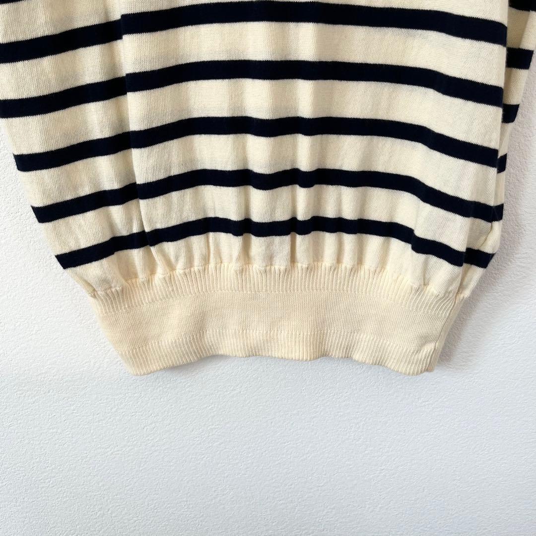 【人気定番】モンクレール ニット セーター ボーダー クリーム S