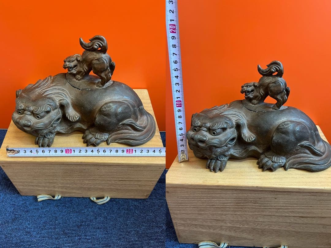1346  古備前焼　獅子　置物　古美術品　時代物