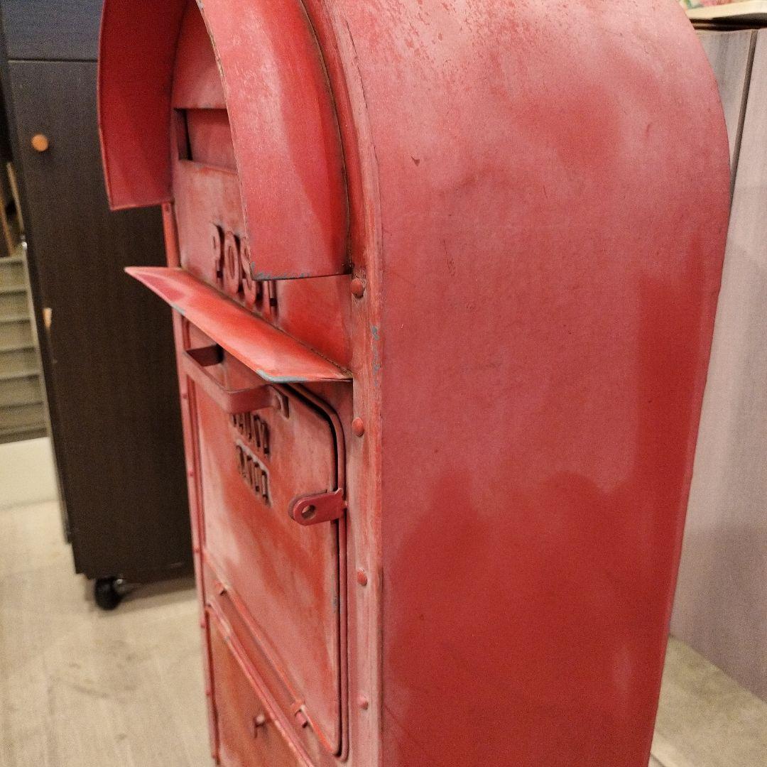 【値下げレトロ】郵便ポスト（赤）　アンティーク