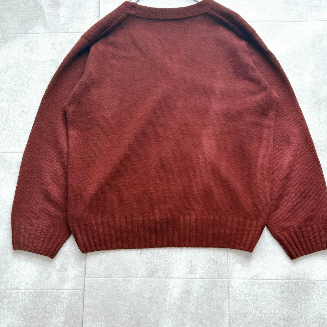 美品✨ マーガレットハウエル 22AW カシミヤコットンカーディガン えんじ Ⅱ