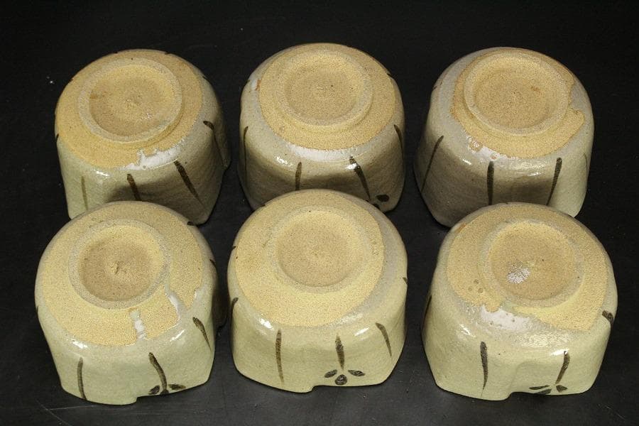 十二代 中里太郎右衛門 作 絵唐津 向付 六客 共箱 未使用(ZE609)