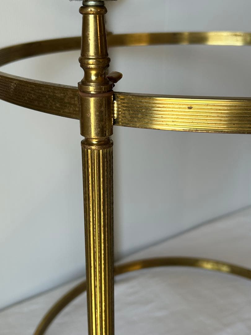 ヴィンテージ　ガラスサイドテーブル　レトロモダンクラシック　ワゴン　アンティーク