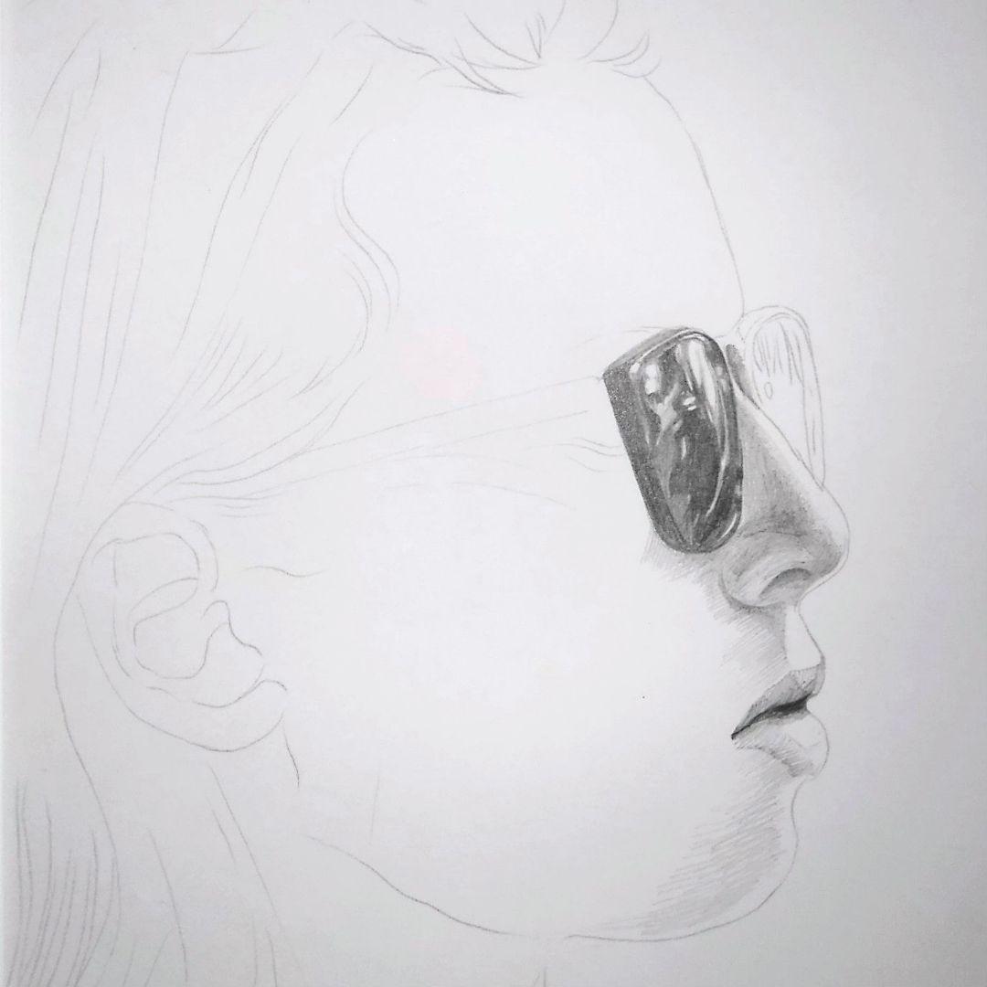 安冨洋貴（安富洋貴）人気の鉛筆画家　　　鉛筆画　希少　1点もの