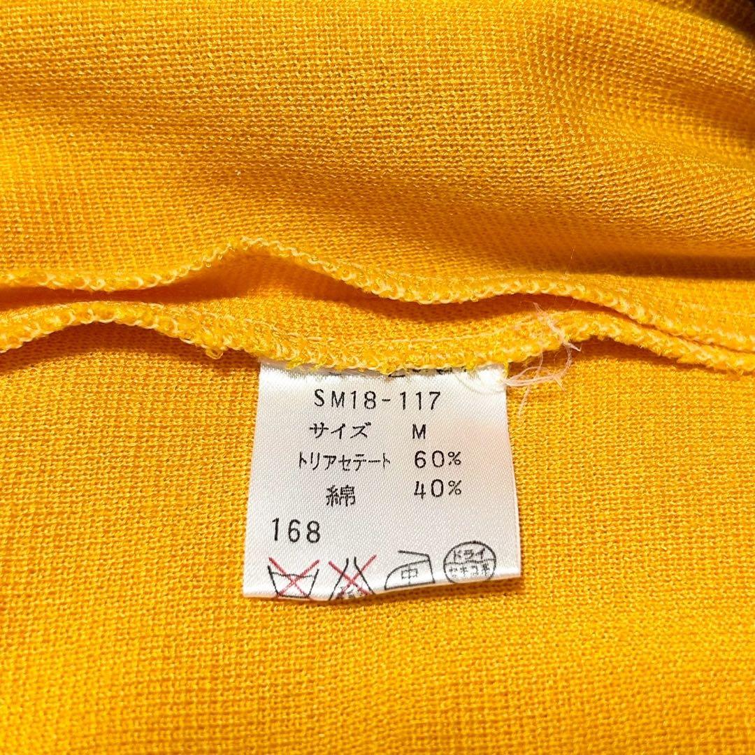 ★美品★イヴサンローラン　ワンピース　M カサンドラロゴ　金ボタン　バイカラー