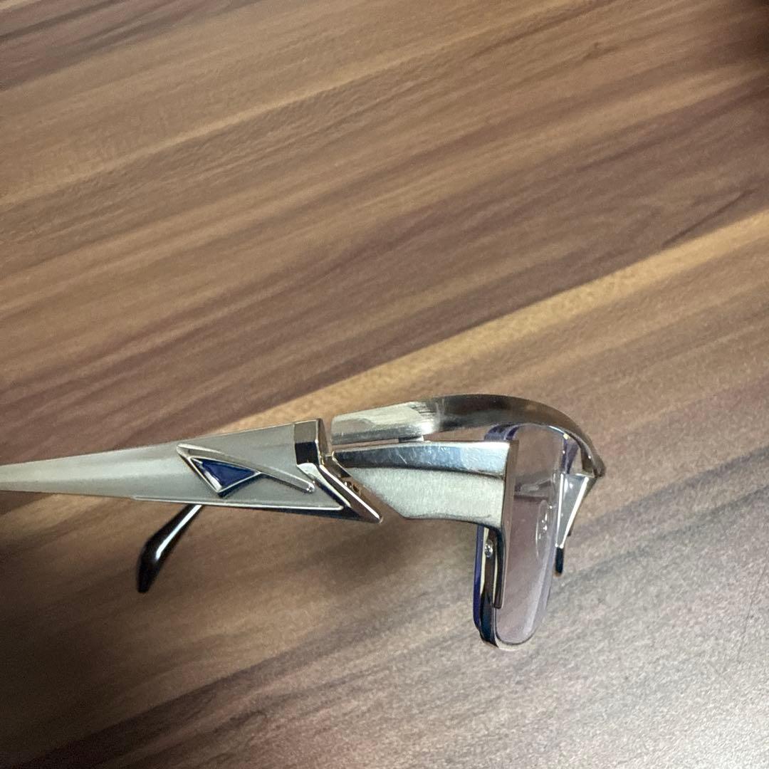 サムライ翔　シルバーメタルフレーム度付きメガネ