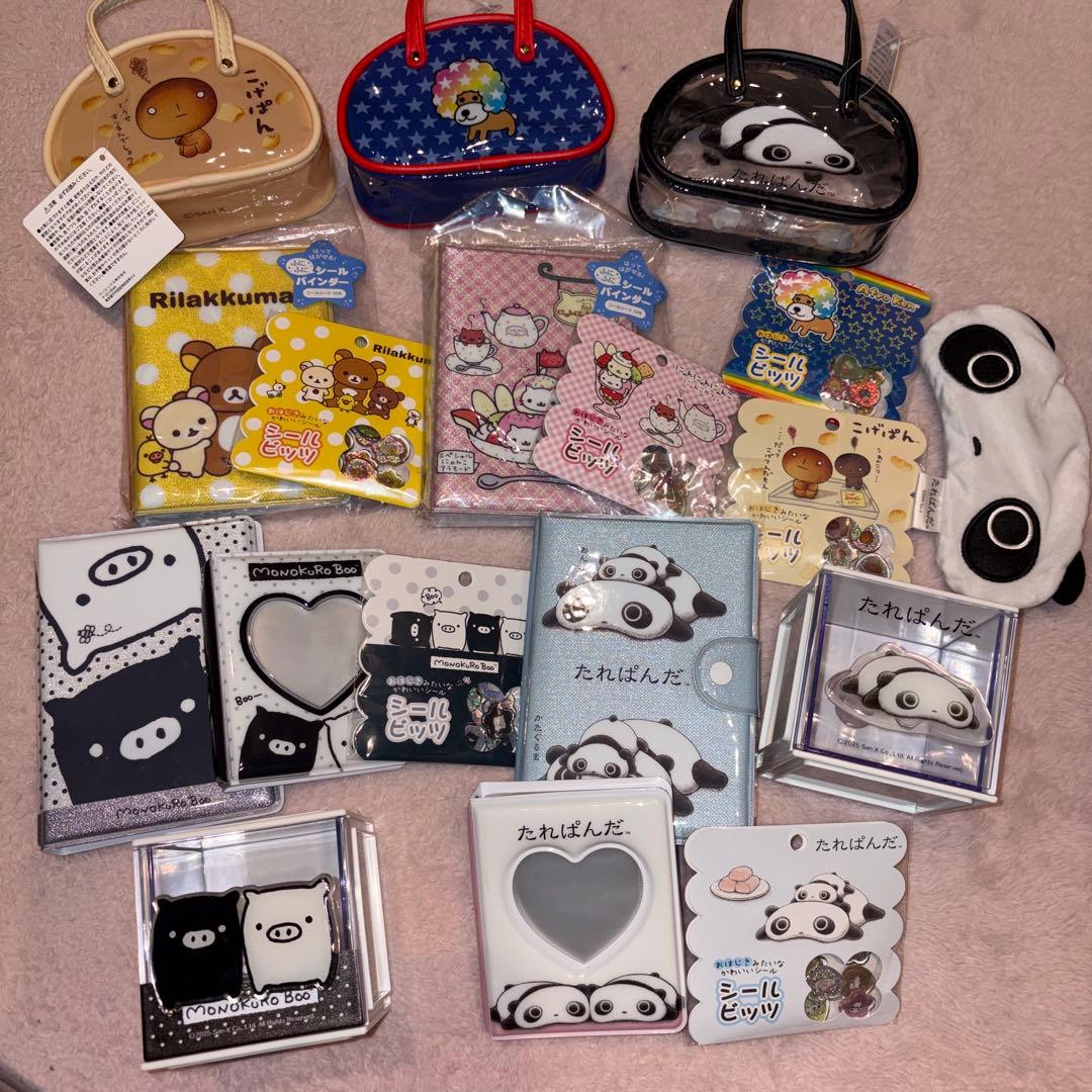 リラックマ　アフロ　たれぱんだ　にゃんにゃんにゃんこ　シール　san-x