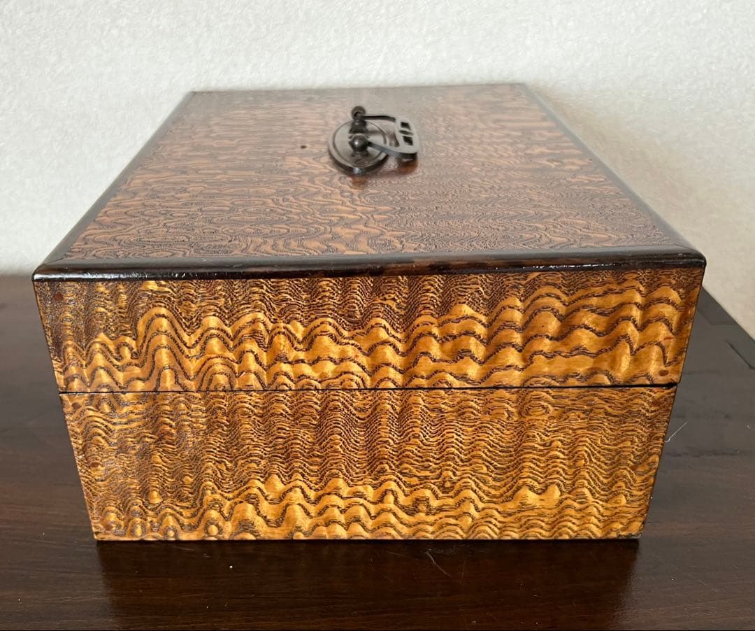 アンティーク木箱 小物収納 美木目