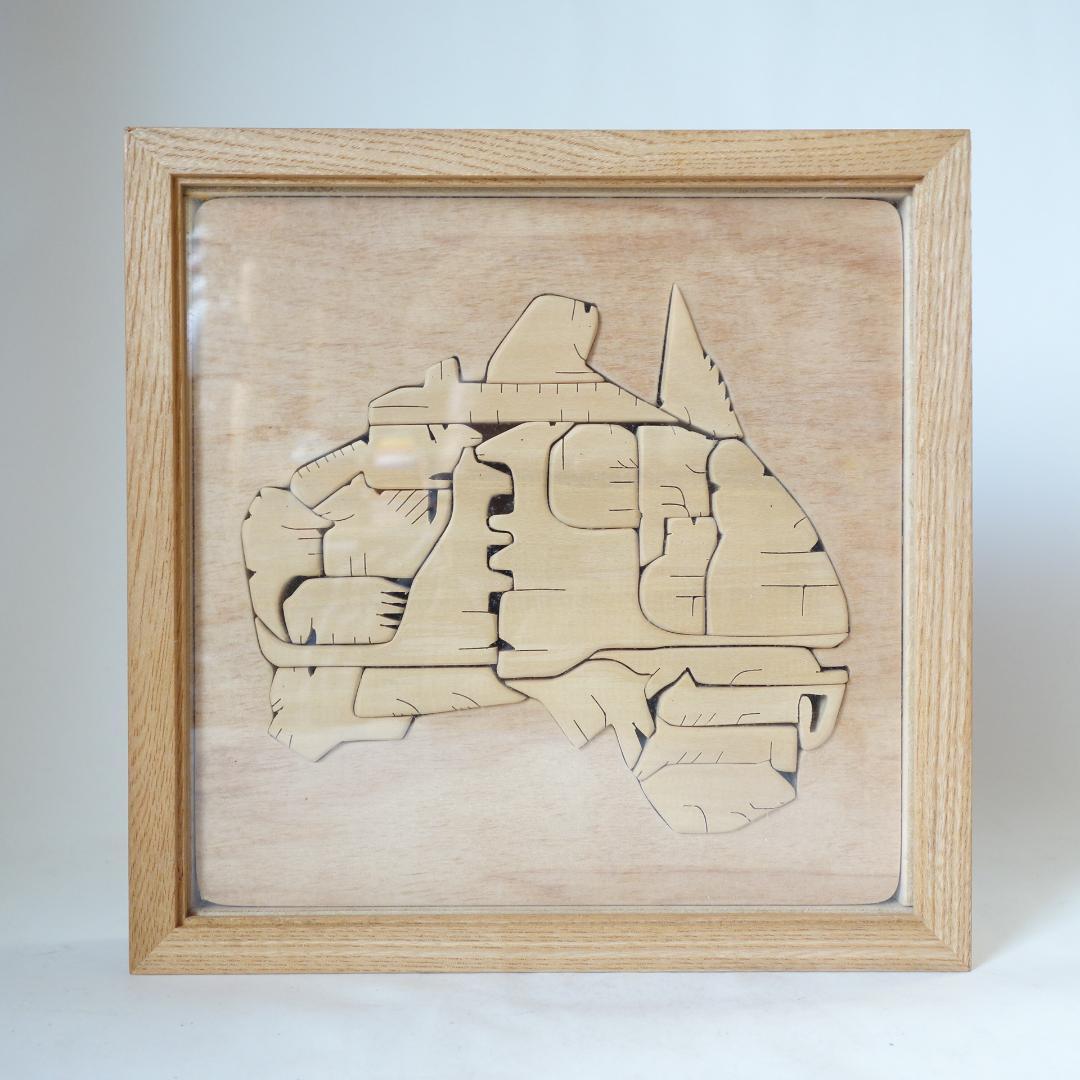 ヴィンテージ  奥嶋雅一　アニマルパズル　木製立体パズル