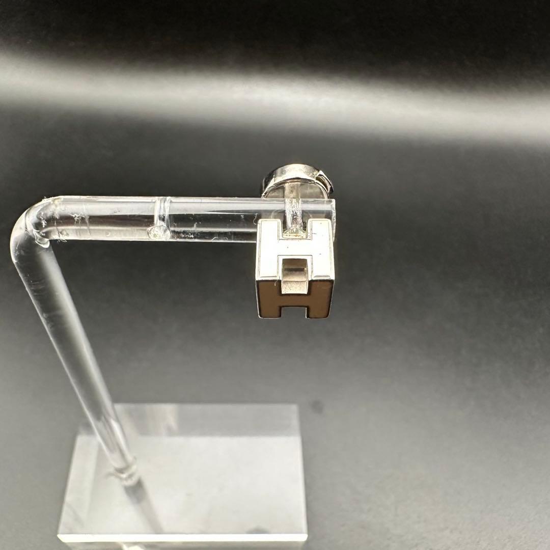 極美品✨　エルメス　ピアス　カージュドアッシュ　ホワイト　056