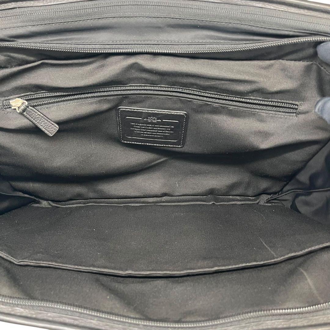 美品　COACH　コーチ　ビジネスバッグ　オールレザー　ブラック