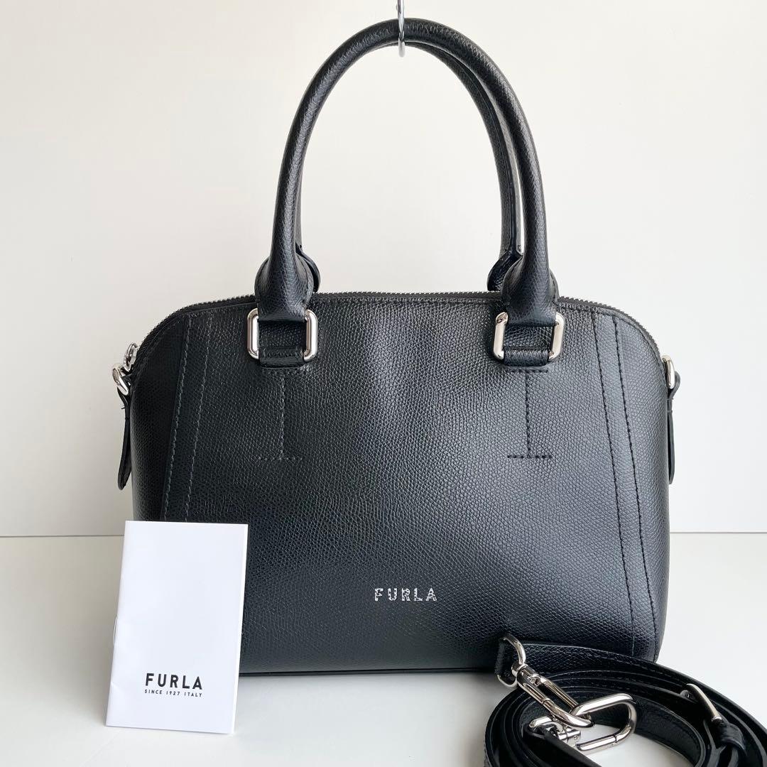 フルラ FURLA ハンドバッグ 2way ネクスト レザー ブラック ほぼ新品