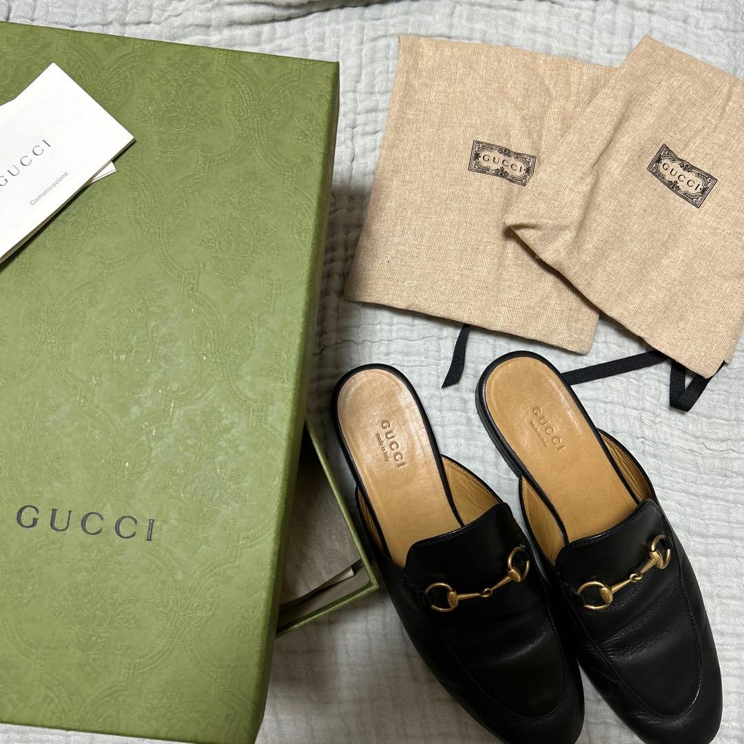 GUCCI ブラック ローファーミュール