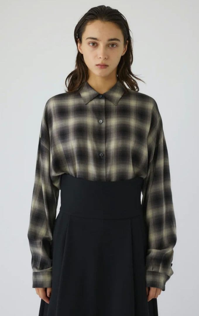 トップス RIM.ARK Check pattern SH GRY