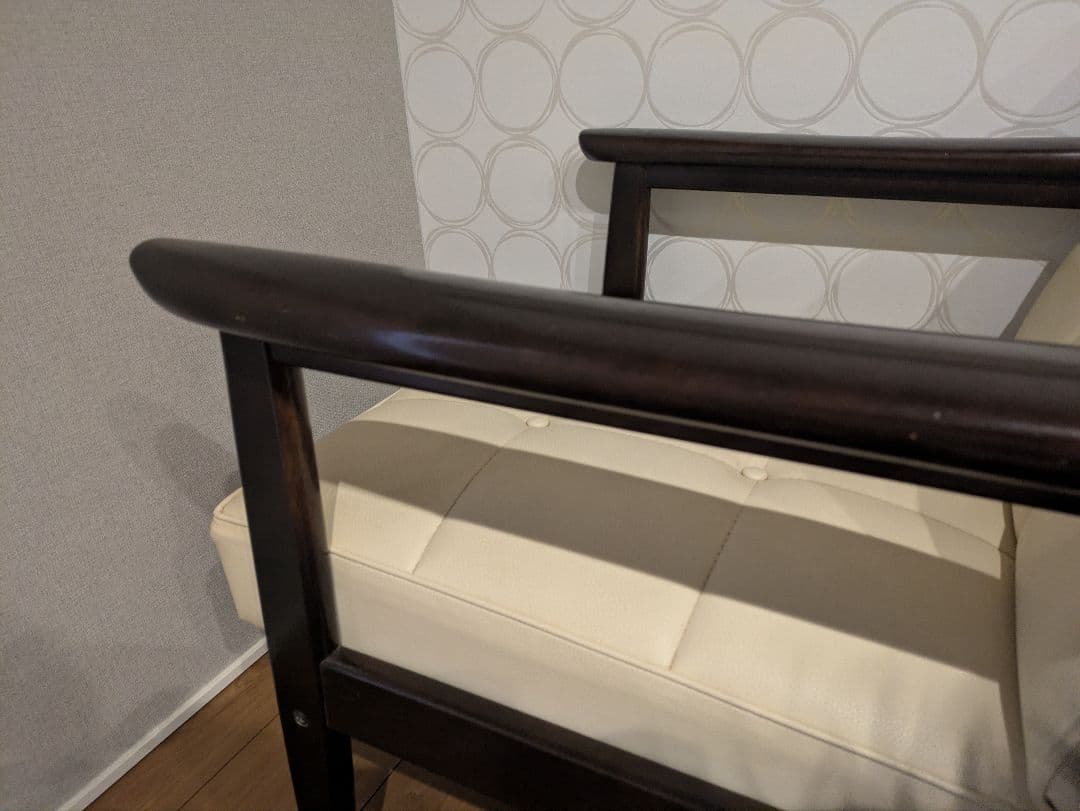 【カリモク60】 1人掛けソファ + オットマン セット Kチェア アイボリー