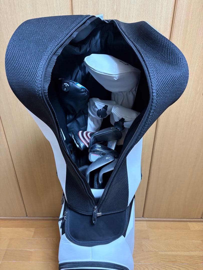 DESCENTE キャディバッグ ホワイト ブラック　レディース