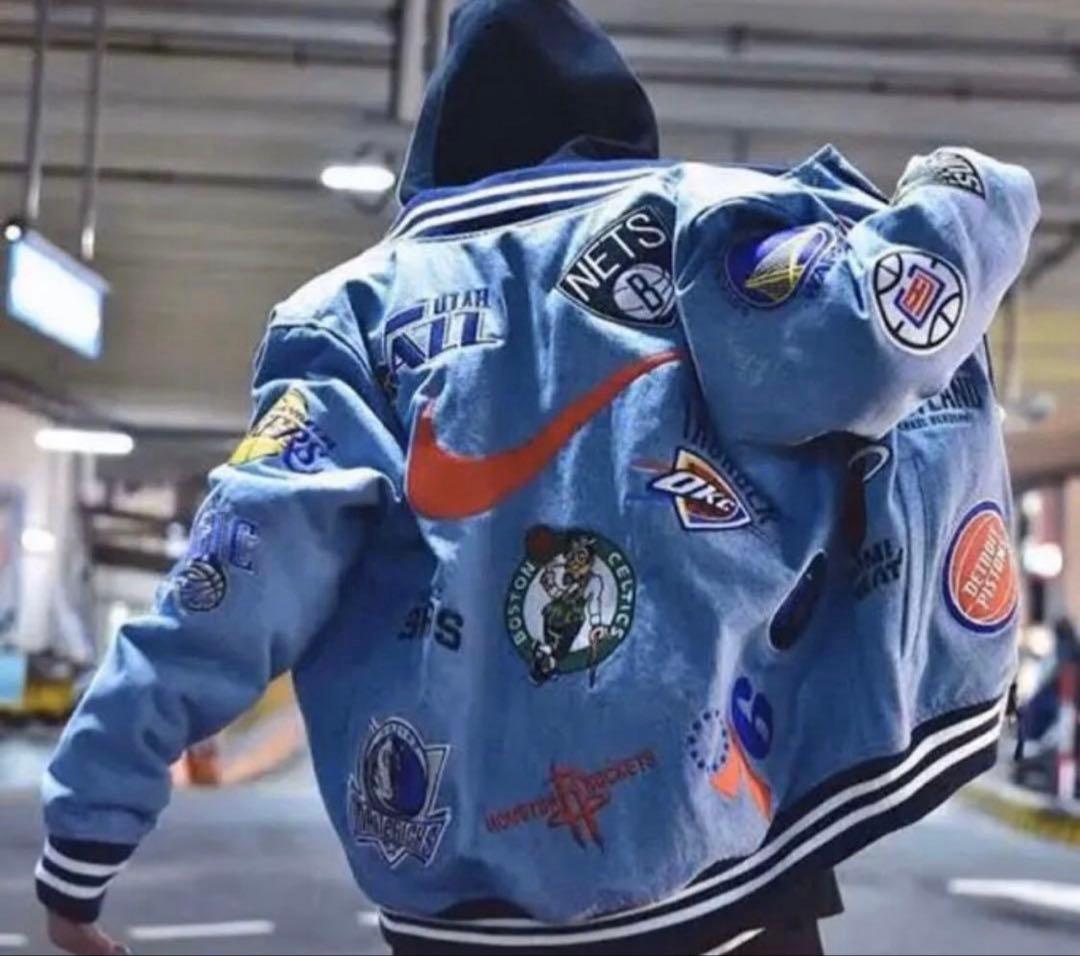 美品！シュプリームSupreme×NIKE NBA デニムスタジャンブルゾン　M