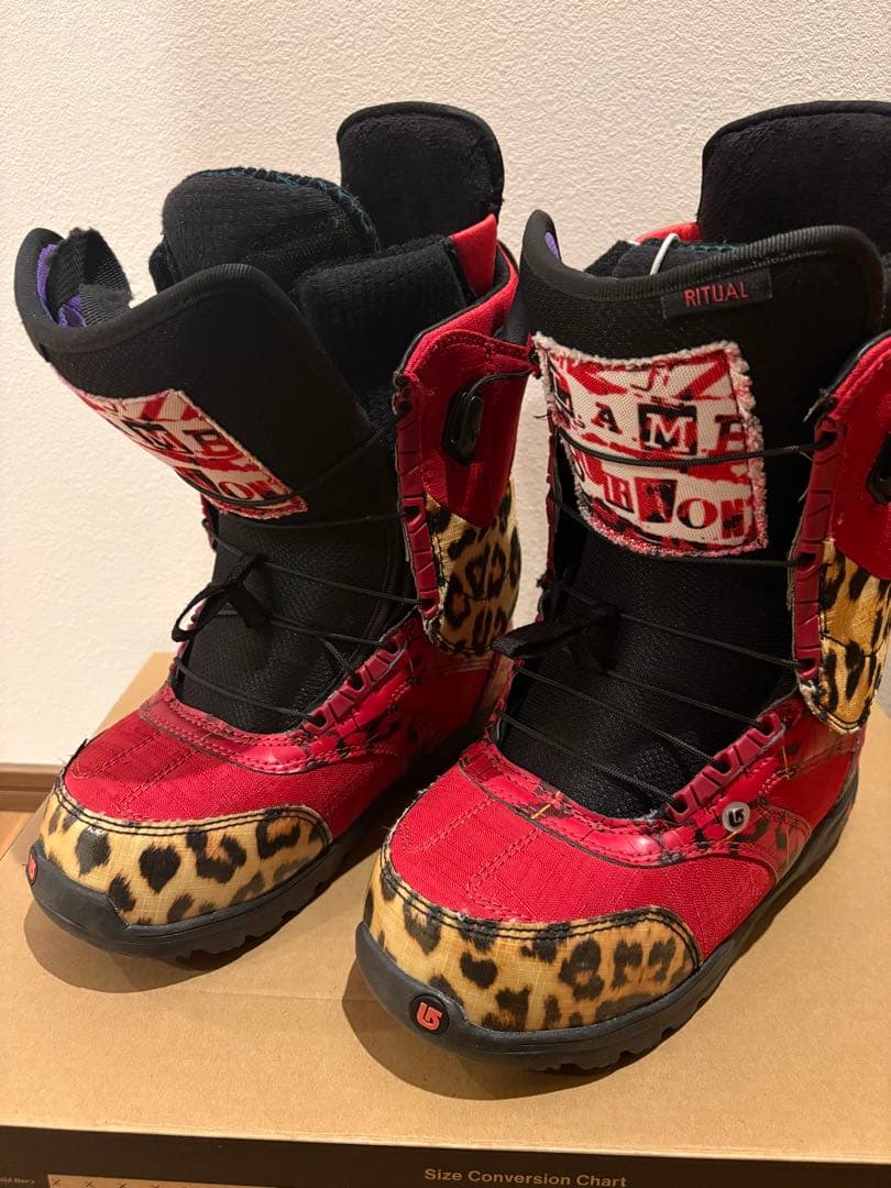 BURTON RITUAL 23.5cmスノーボードブーツヒョウ柄バートン