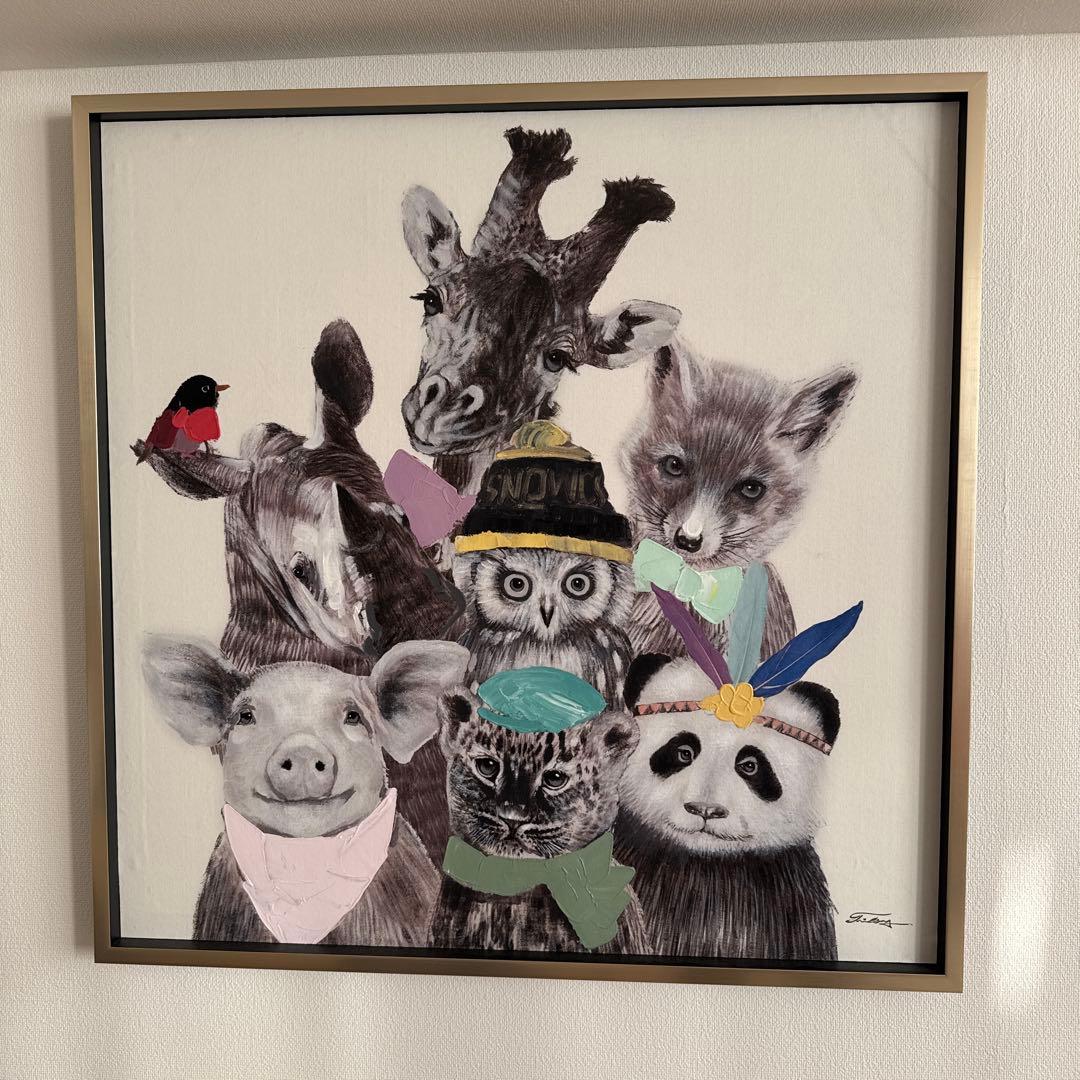 ユーパワー　オイルペイントアート「アニマルズ(Lサイズ)」