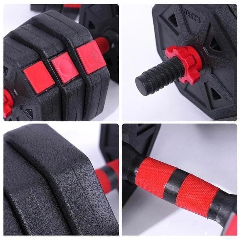 【角型プレート】計50kg バーベルにもなるダンベル 25kg×2個セット A3