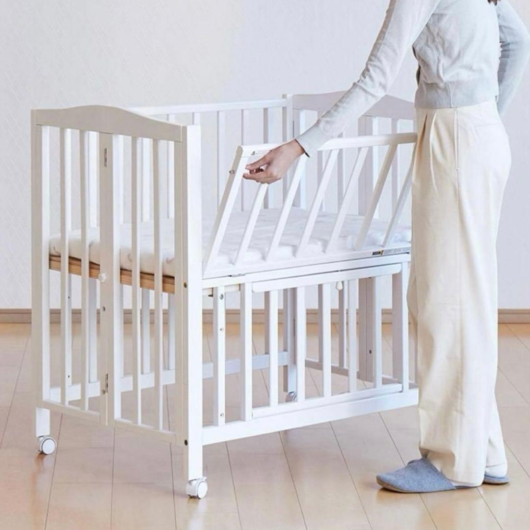 【美品⭐️送料込み】KATOJI ミニベビーベッド(60×90) ナチュラル