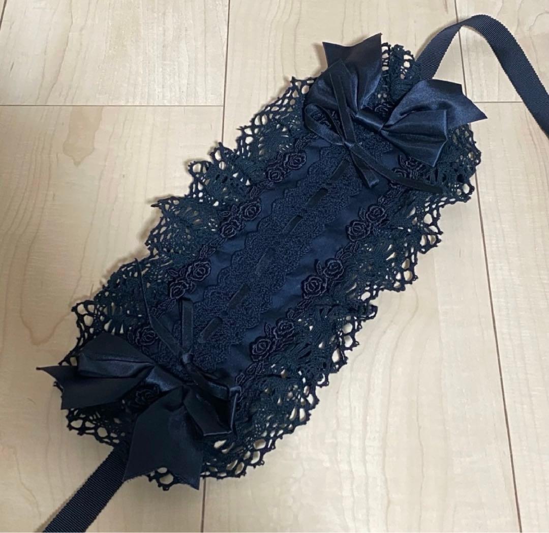 S*可様 懐古 ヘッドドレスセット ブラック 黒 ロリータ ロリィタ