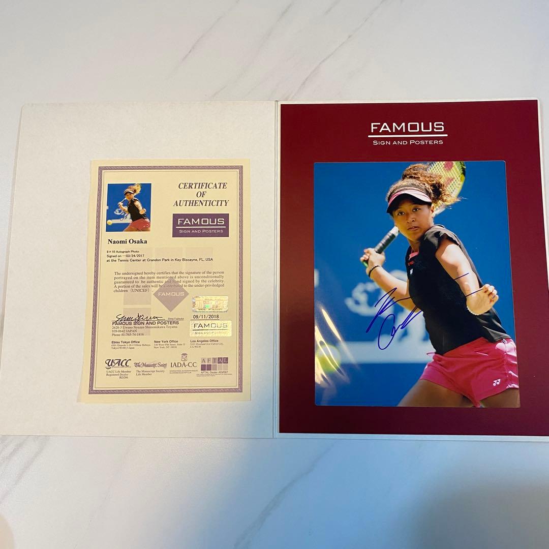【大坂なおみ】直筆サイン入り写真 ブロマイド オートグラフ19cm×23.5cm