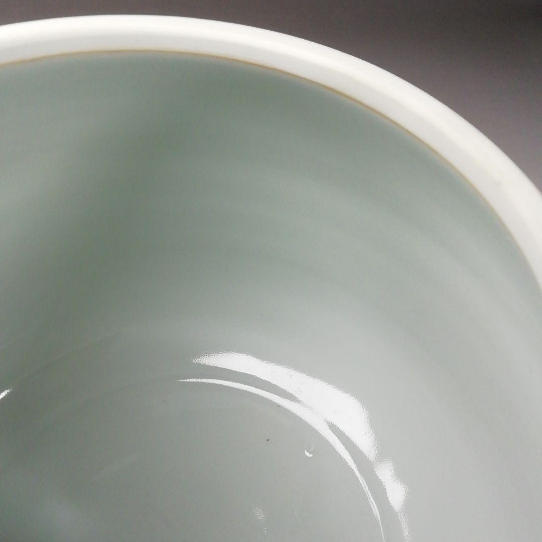 Ｔ１９６　水指　『染付芋頭　水指』『加藤和峰造』　共箱　茶道具