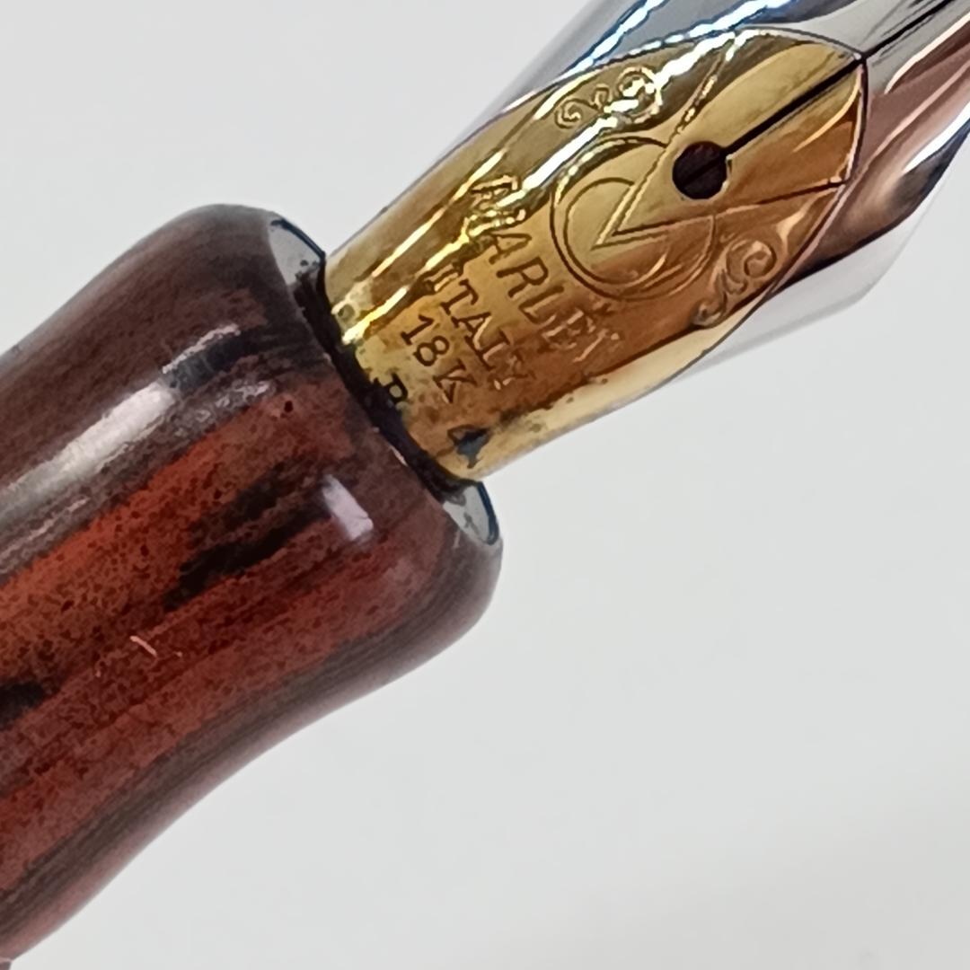 稀少 MARLEN マーレン 18Ｋ 万年筆 ウッド 木目 イタリア