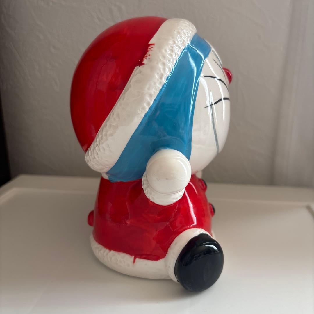 ドラえもん　サンタクロース　レトロ　陶器　貯金箱