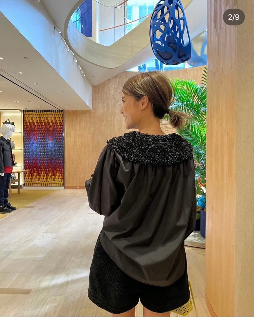 rosymonster ドットミニフリルブラウス　ロージーモンスター