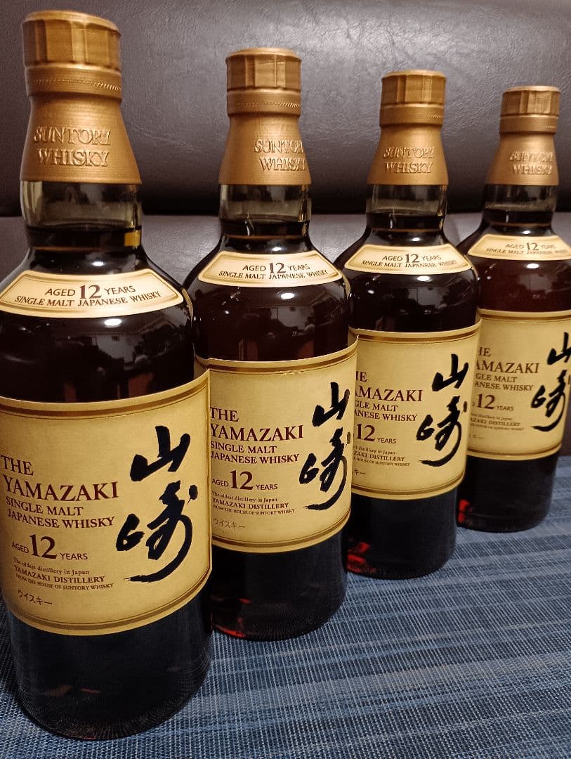 サントリー 山崎 12年シングルモルト ウイスキー 700ml 箱無 4本