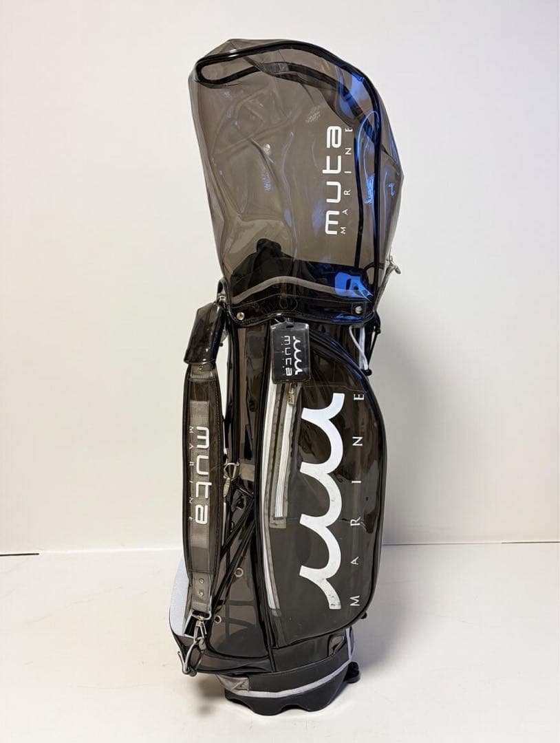 MUTA marin スタンド キャディバッグ ブラウン/クリア スケルトン