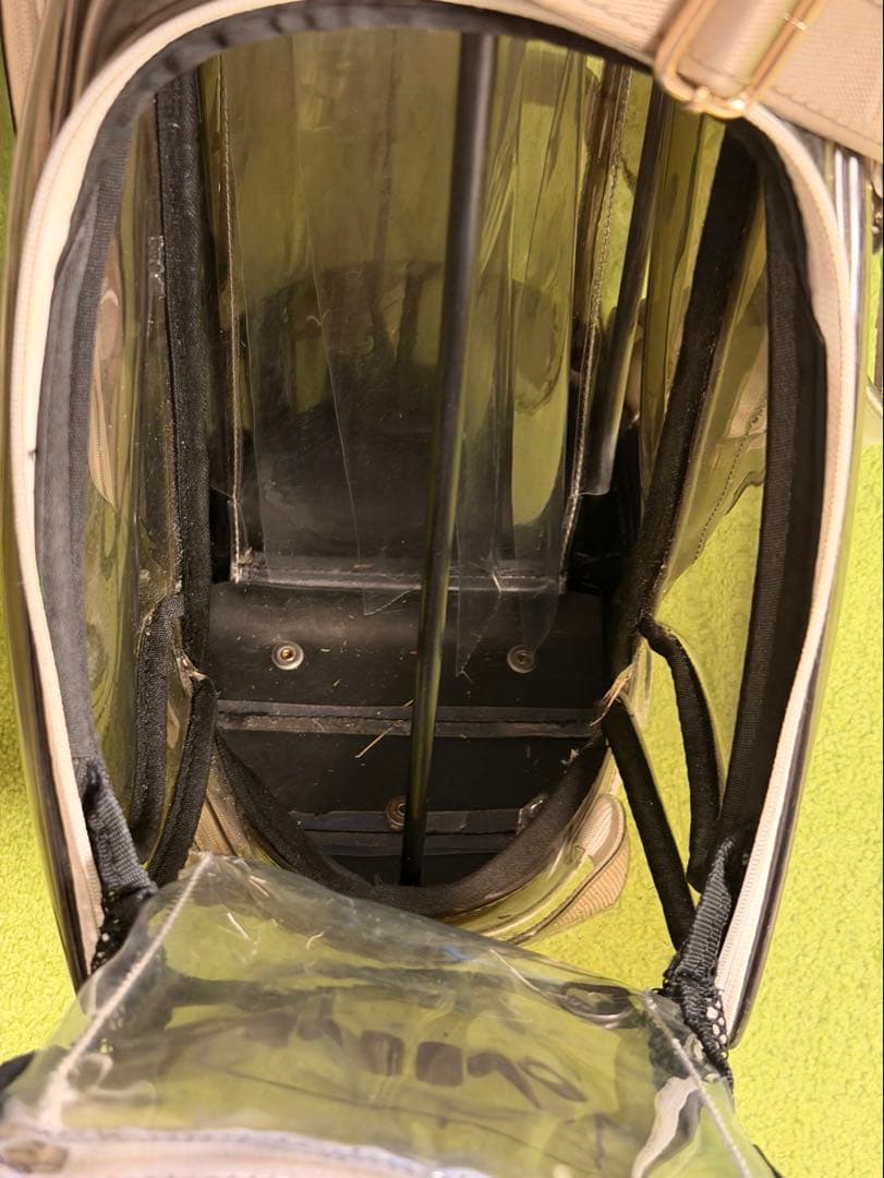 MUTA marin スタンド キャディバッグ ブラウン/クリア スケルトン