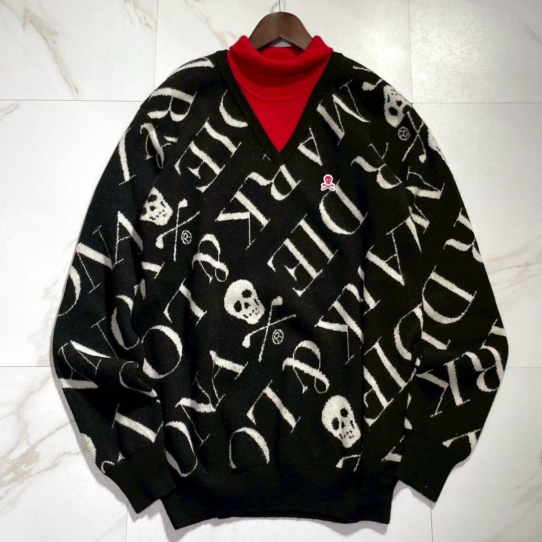 希少 XLサイズ MARK&LONA ドライバーズニット カシミヤ100%