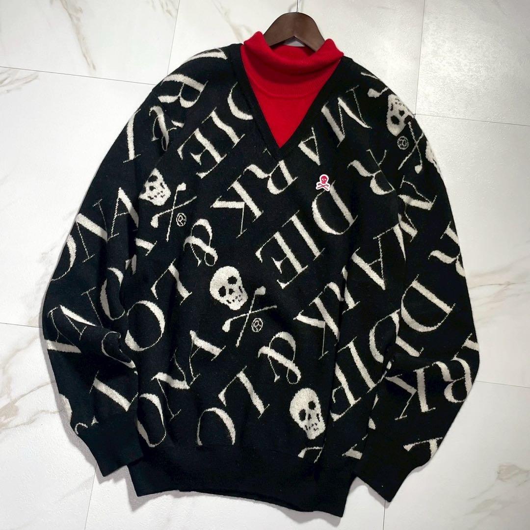 希少 XLサイズ MARK&LONA ドライバーズニット カシミヤ100%