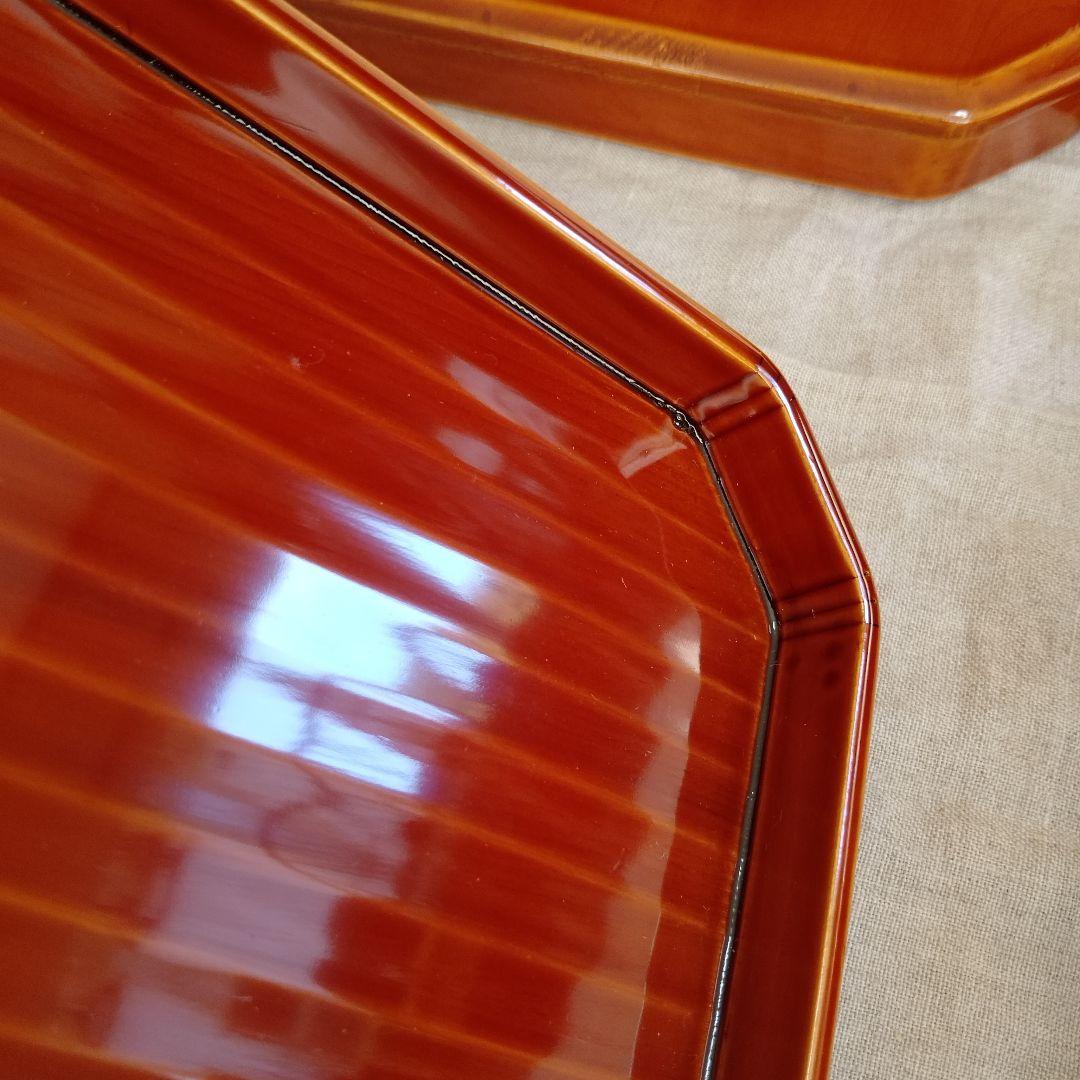 飛騨春慶　春慶塗　懐石膳　四角盆　4枚