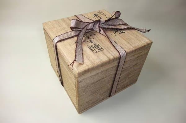 柿高台 「福井楽印」赤楽茶碗 茶道具 抹茶茶碗 京焼 清水焼 共箱