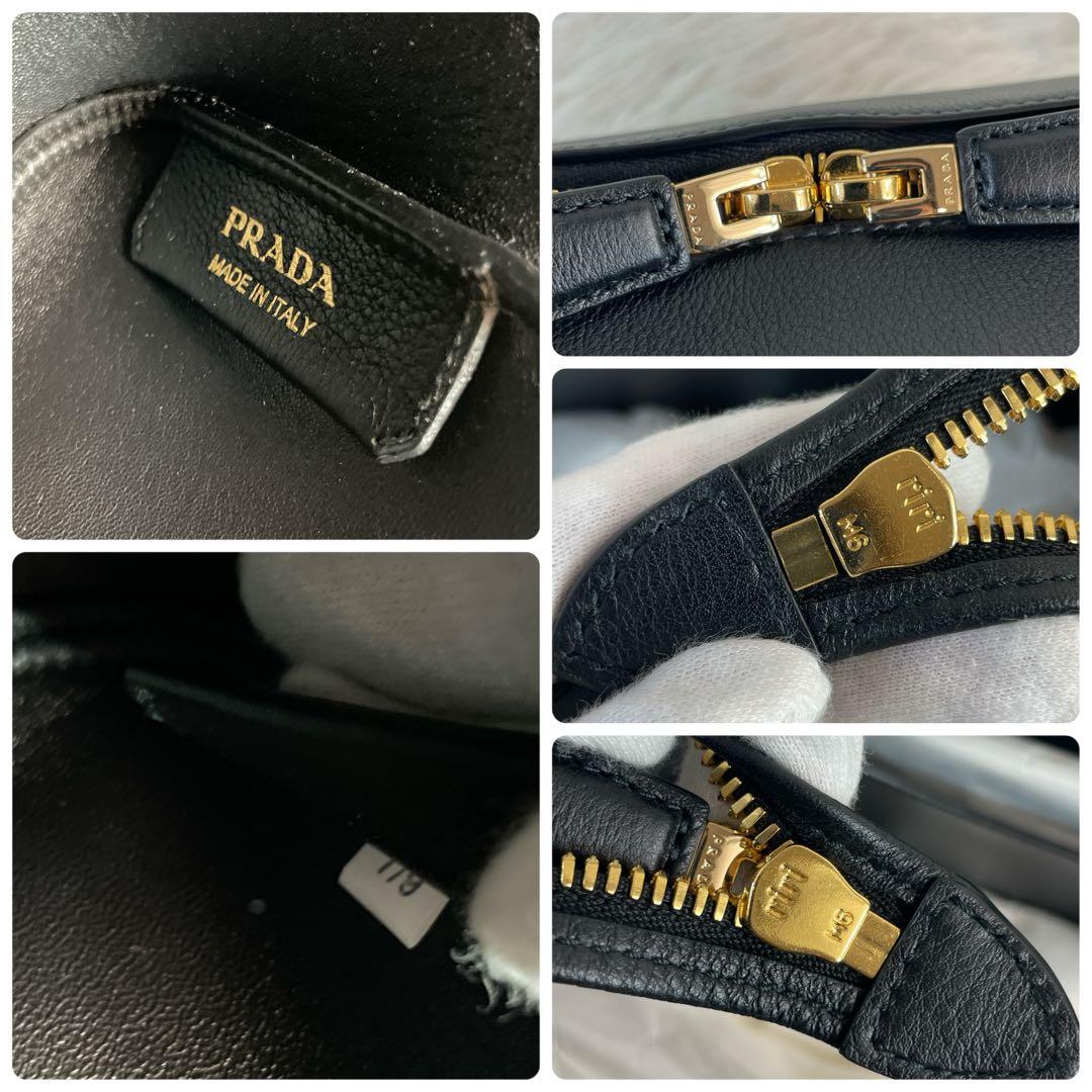 ●美品●PRADA プラダ　ハンドバッグ　レザー　ブラック　24SS