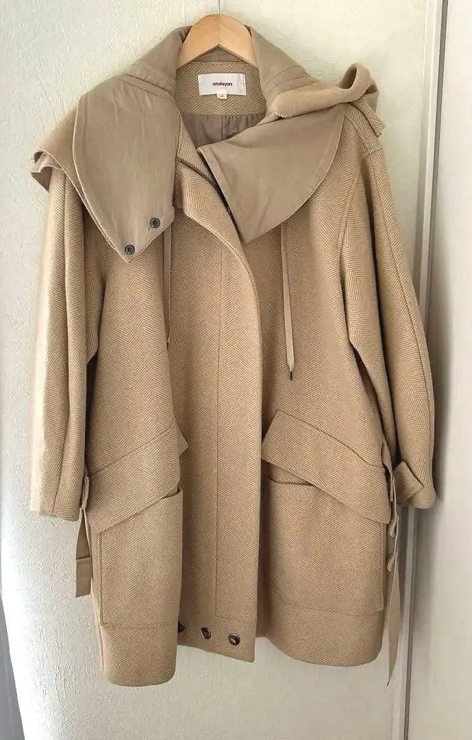 最終値下　chalayanチャラヤン　ベージュ変形コート　コクーンオーバー