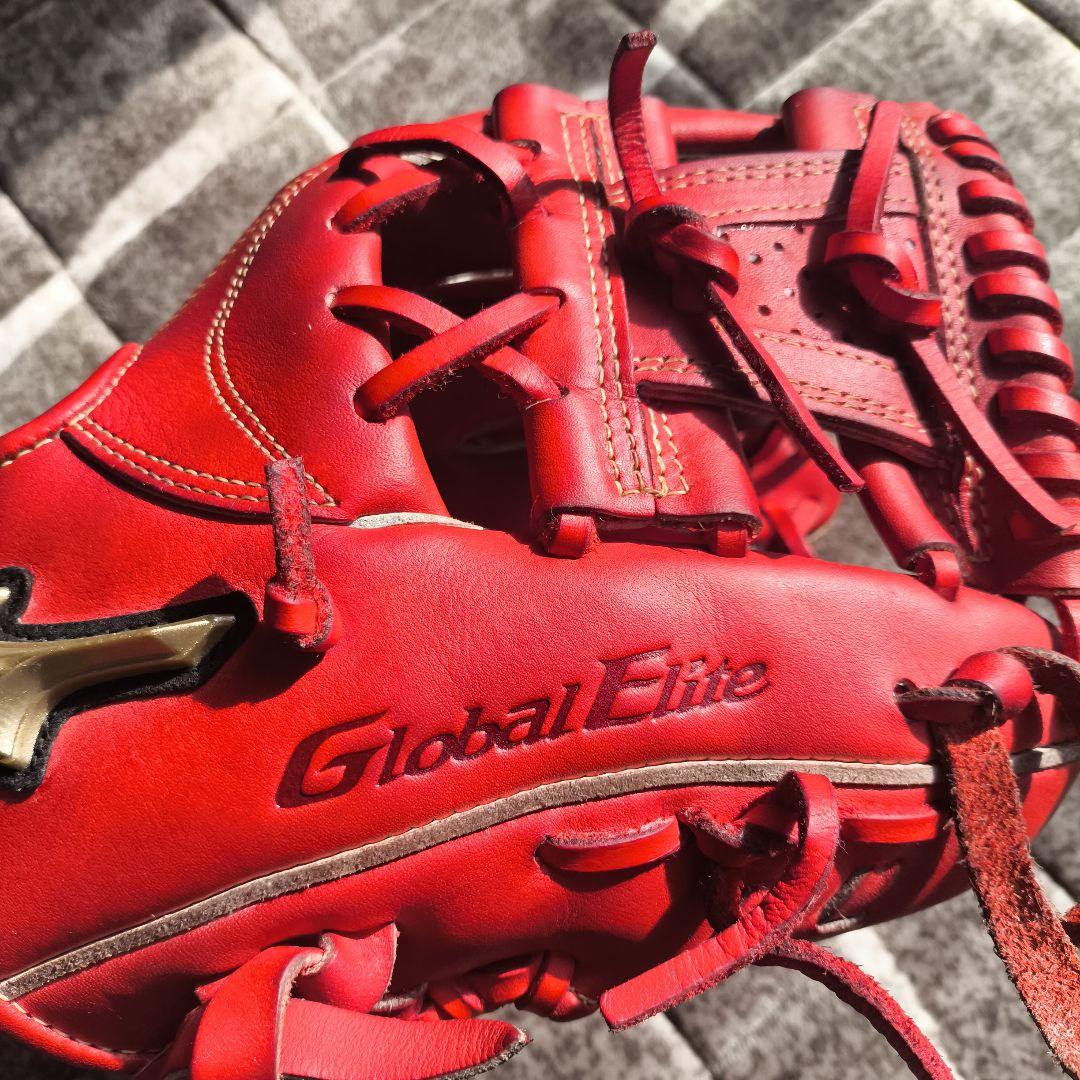 Mizuno Global Elite 硬式グローブ レッド