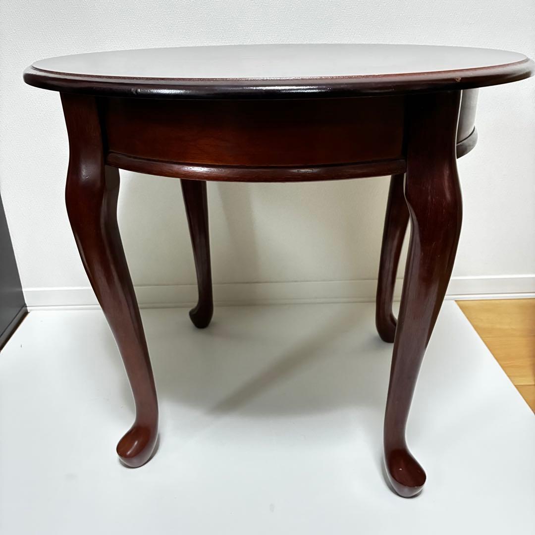 アンティーク　猫足　丸型　サイドテーブル　ダイニングテーブル