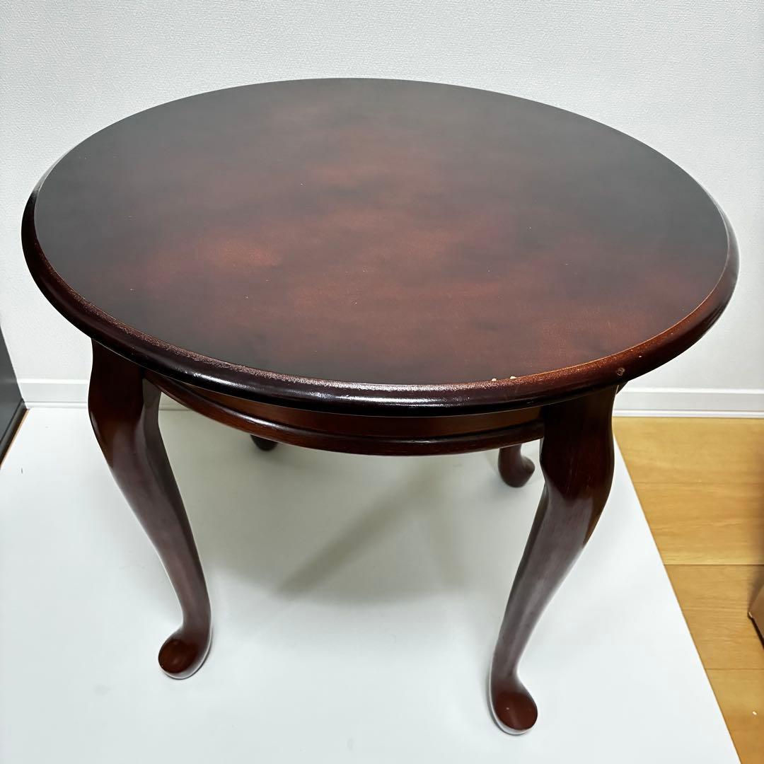 アンティーク　猫足　丸型　サイドテーブル　ダイニングテーブル