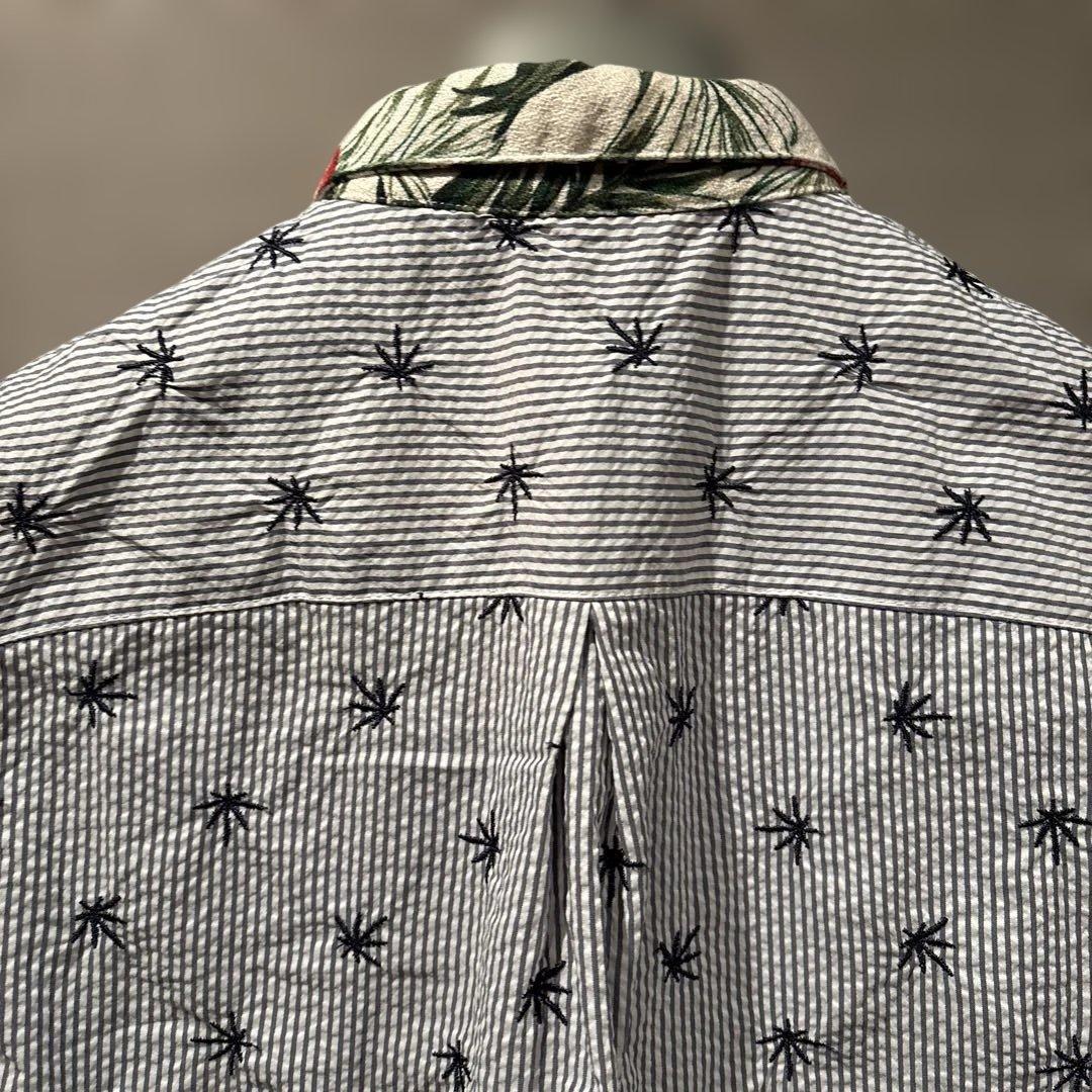 マークアンドロナ　　迷彩＆ストライプワンピース ワンピース