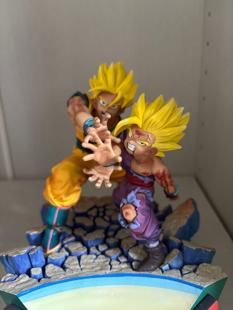 【最安値】悟空　悟飯　親子かめはめ波　ジオラマ　フィギュア プルーヴィー