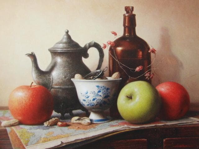 伊熊義和「旅路」、希少画集より、状態良好、新品高級額装付