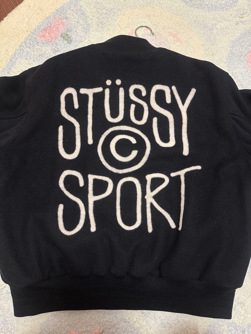 ウェア STUSSY SPORT MELTON VARSITY JACKET