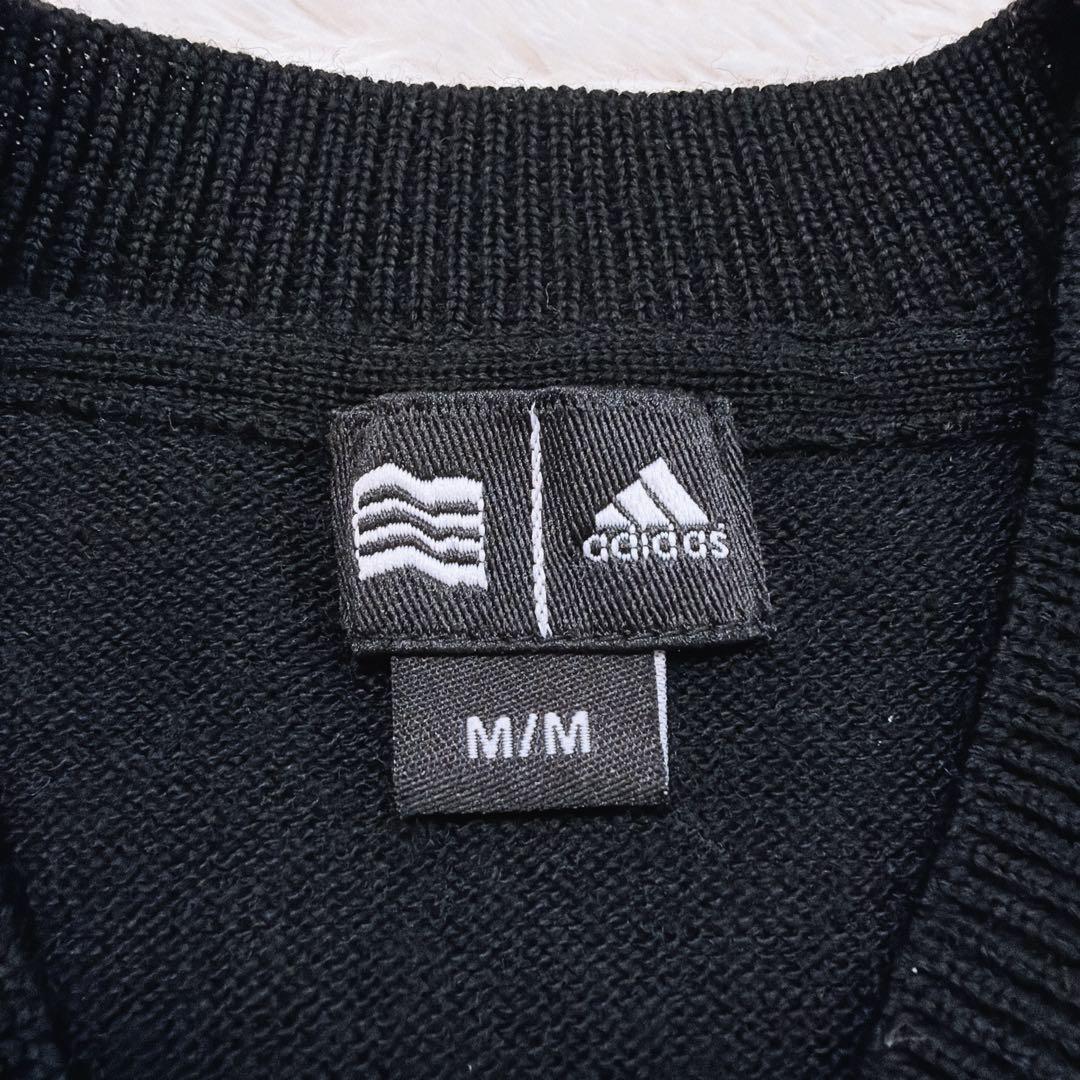 【希少】アディダス ゴルフ テーラーメイド期 ウールニット M 日本製 ブラック